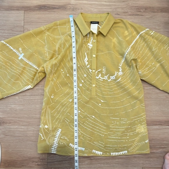 Akris - Printed Three-Quarter Sleeve Button-Up Top Size - US 4 - Picture 11 of 14